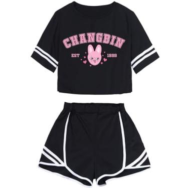 Imagem de CHAIRAY SKZ Merch Sets Skzoo Felix Hyunjin Bangchan Lee Know Support Album Shirt + Shorts Changbin Han I.N Tee Top Suit