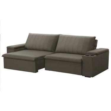 Imagem de Sofá Retrátil E Reclinável 4 Lugares 245cm Com Porta Copos Ballarat Castor