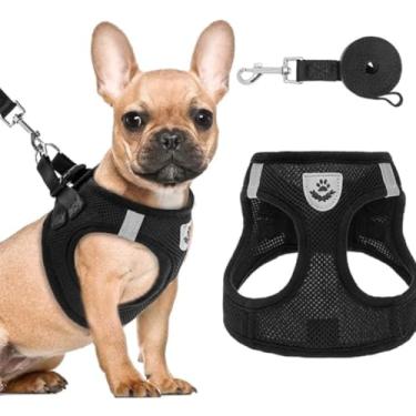 Imagem de Coleira Peitoral para Cachorro e Gato Tamanho M – Colete Refletivo com Guia – Ajustável, Confortável e Respirável para Passeios Seguros