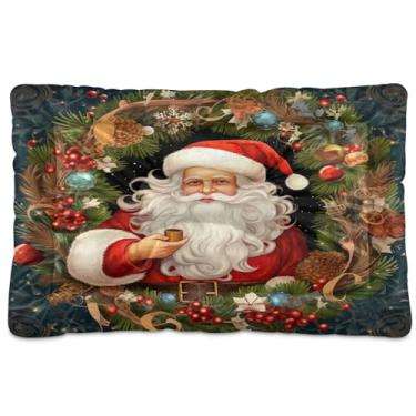 Imagem de SEHANY Cama de Natal para cães e gatos com fundo antiderrapante, cama de canil, colchão macio para animais de estimação, lavável, para cães pequenos, médios e grandes, gatos, 91 x 61 cm
