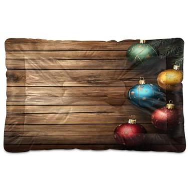 Imagem de SEHANY Cama de Natal bola para cães e gatos com fundo antiderrapante, cama de canil, colchão macio para animais de estimação, lavável, almofada de cama para cães pequenos, médios e grandes, gatos, 91