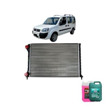 Imagem de Kit Radiador Doblò 1.3/1.6/1.8 16V Aditivo Rosa 5 Litros e Água Desmineralizada 5 Litros