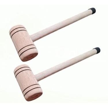 Imagem de Kit 2 Martelos De Madeira Para Bater Pneu Caminhão Carreta