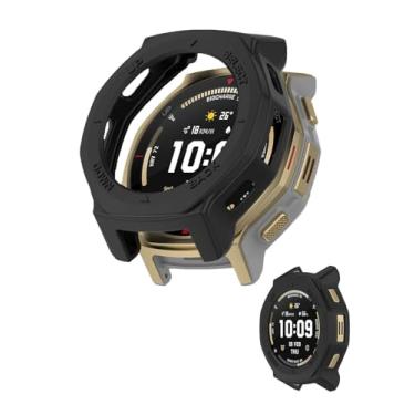 Imagem de Capa para Amazfit T-Rex 3 Pro 44 mm, capa para smartwatch NOUKAJU TPU, fácil de instalar, à prova de quedas, macia, capa protetora para relógio inteligente Amazfit T-Rex 3 Pro 44 mm (preto)