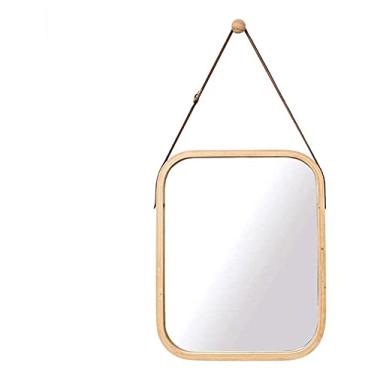 Imagem de LMJYU Espelho de mesa, banheiro, montado na parede, penteadeira, espelho nórdico redondo para pendurar na parede, vaso sanitário, espelho de parede para banheiro, banheiro, espelho cosmético