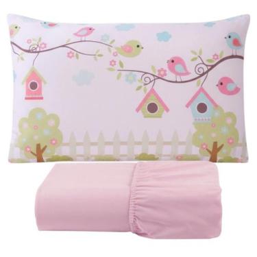 Imagem de Jogo de Lençol Solteiro 2 peças para Menina - Carinha de Anjo Enxovais