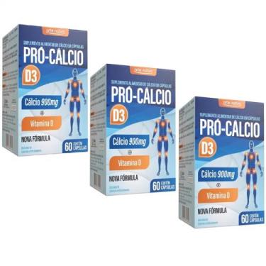 Imagem de Pro Calcio 900mg Vitamina D3 Arte Nativa - 3x60 Cápsulas
