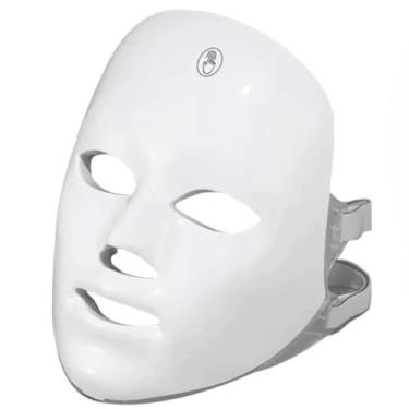 Imagem de Máscara De Terapia Luz Vermelha Para Rosto, 7 Cores Led Vermelho Azul, Sem Fio Recarregável Portátil Cuidados Com A Pele Facial, Máscaras Beleza Casa E Viagem