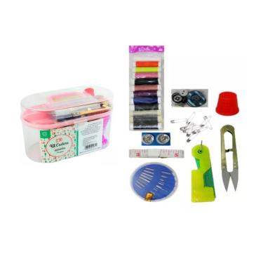 Imagem de Kit Maleta Costura Completa Com Linha Agulha Fita Botão