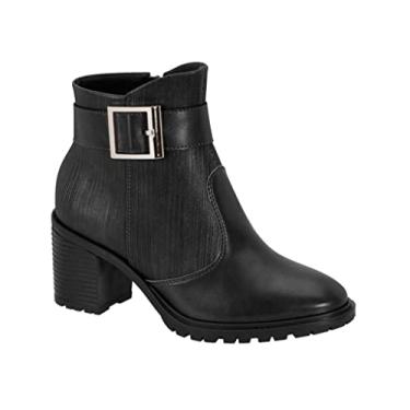 Imagem de Bota Cano Curto Beira Rio Fivela Plisse - Preto - 37