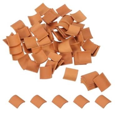 Imagem de PATIKIL Miniature Roof Tile, 50 Pcs Mini Red Tiles Clay Roof Miniature Brick Dollhouse Roofing DIY Craft Accessories Building Supplies for Fake House Model Garden
