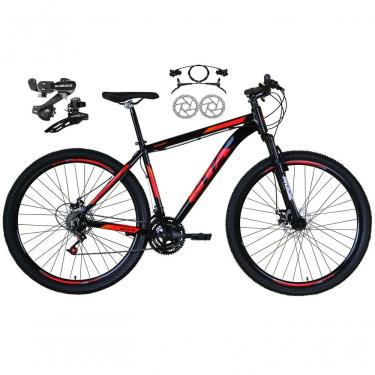 Imagem de Bicicleta Aro 29 Gta Start Feminina Câmbios Shimano Freio Hidráulico 21v Mtb Alumínio preto-vermelho Tam: 21