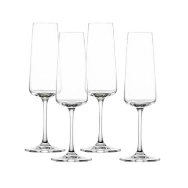 Imagem de Schott Zwiesel MioVino Copo de cristal feito na Alemanha, 255 g, taça de champanhe (conjunto de 4), transparente