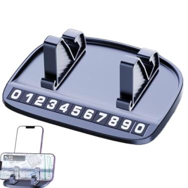 Imagem de Cartão de Estacionamento Temporário para Carro,Base Adesiva Forte com Fixação Anti-derrapante | Porta-Telemóveis,para Viagens Condução e Uso Interior