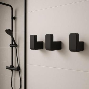 Imagem de Kit 6 Ganchos Adesivos Retangulares Multiuso para Toalhas e Panos – Suporte de Parede sem Furo com Fita Dupla Face (3)