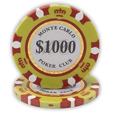 Imagem de Fichas de pôquer DA VINCI Monte Carlo Poker Club 14g x50 amarelas