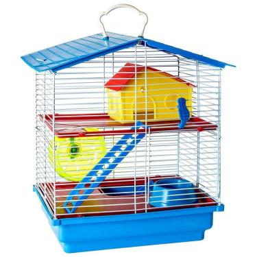 Imagem de Gaiola Hamster 2 Andares Arame Anti-ferrugem Completa