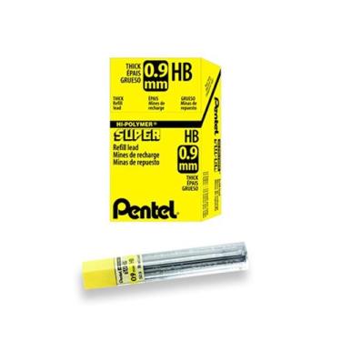 Imagem de Grafite Pentel Original Hi-polymer 0,9mm HB Caixa Com 12 Tubos