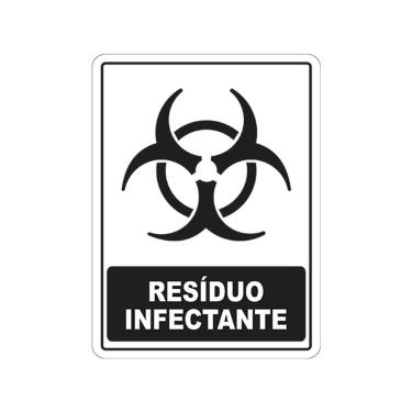 Imagem de Adesivo Coleta Seletiva Resíduo Infectante 15x20cm Branco
