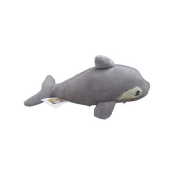 Imagem de Mordedor Baleia de Pelúcia para Pets, Poliéster, com Apito Sonoro, 18x10cm, Resistente, para Cães Pequeno e Médio Porte