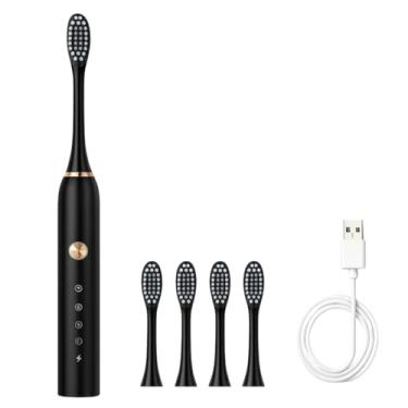 Imagem de Escova De Dentes Elétrica Recarregável PRO USB | 5 Modos – Cabeças Extras, Limpeza Profunda Gengivas & Anticárie