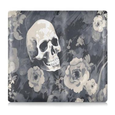 Imagem de CEBUGI Skulls Porta-luvas para registro de carro e seguro para organizador de documentos, 12,5 cm x 24 cm