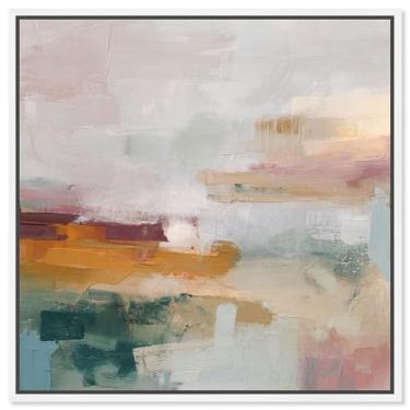 Imagem de Impressão em tela Blended Shores II Sunset Wall Art por Art Remedy, moldura branca, 76 x 76 cm