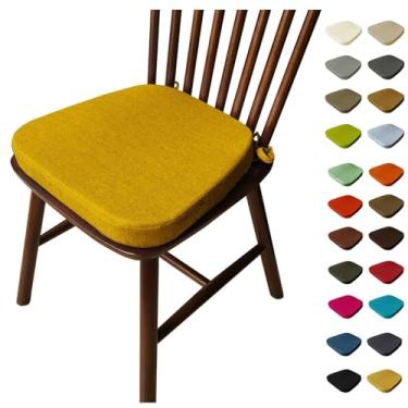 Imagem de Yadlan Almofadas para cadeira de sala de jantar, almofadas para cadeiras de cozinha antimanchas, com laços antiderrapantes, almofada de assento macia para banquinho, jardim E11 43 x 40 x 35 x 8 cm