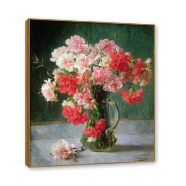 Imagem de Moldura de teca. Arte em tela floral country, pintura botânica vintage de natureza morta, decoração de parede de cozinha de fazenda emoldurada para sala de jantar. B15. 30 x 36 cm - 11,8 x 14,2 pol