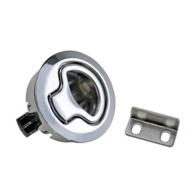 Imagem de Fechadura de porta de controle de caixa de distribuição de armário com interruptor de colisão com alça embutida 1 peça (brilhante desbloqueada)