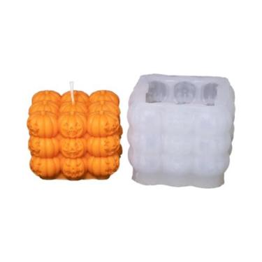 Imagem de Moldes De Velas De Abóbora Quadrada De Halloween Em Silicone DIY Fanta
