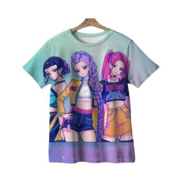 Imagem de Camiseta KPop Demon Hunters Para Meninas, Camiseta Casual Engraçada Pa