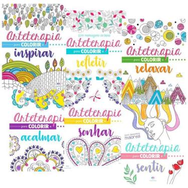 Imagem de Livros Para Colorir Arteterapia Kit Com 6 Colorir Adulto - Ciranda Cul