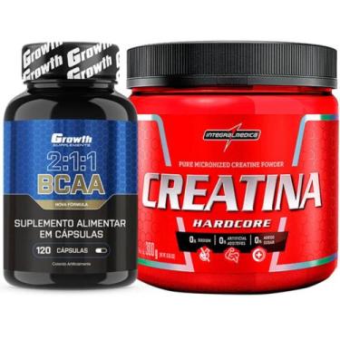 Imagem de Bcaa 120 Caps Growth + Creatina Pura 300g IntegralMedica