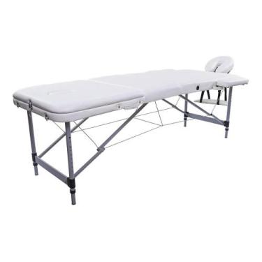 Imagem de Maca Portátil Dobrável e Reclinável Pelegrin PEL-5533 em Couro PU Bran