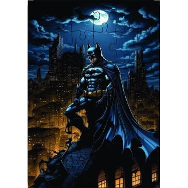 Imagem de Quebra-Cabeça Jogo Infantil Batman  36 Peças MDF 18x26 - Brother'S Min