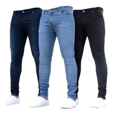Imagem de Calça Jeans Masculina Skinny com Lycra - Volgue, Jeans clara, 40