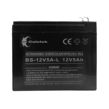 Imagem de Bateria Selada Coletek Energia BS-12V5A-L T1 Chumbo P/Nobreak 12Vx5Ah