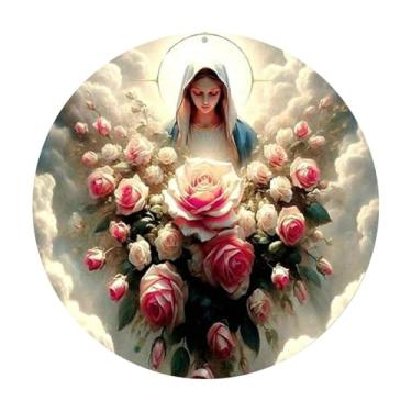 Imagem de Arte de parede de fadas, esculturas de parede - Porta assina esculturas redondas de fadas - Decoração de berçário de fadas, decoração de parede de sala de estar, decoração de porta frontal de fazenda