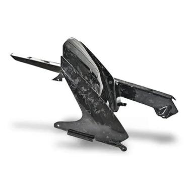 Imagem de 1 peça guarda-lamas traseiro de motocicleta de fibra de carbono real compatível com BMW M1000 R M1000 RR S1000 R S1000 RR 2019-2025 guarda de corrente carenagem(Forged weave Glossy)