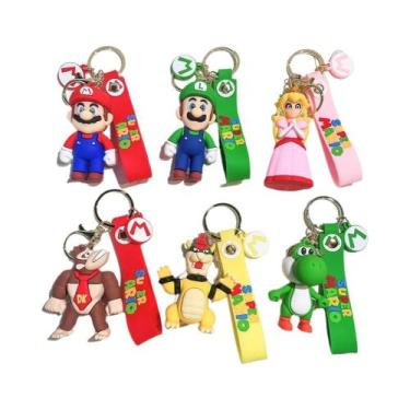 Imagem de Chaveiro Super Mario, Brinquedo Mario Bros, Luigi, Toad, Yoshi, Bowser