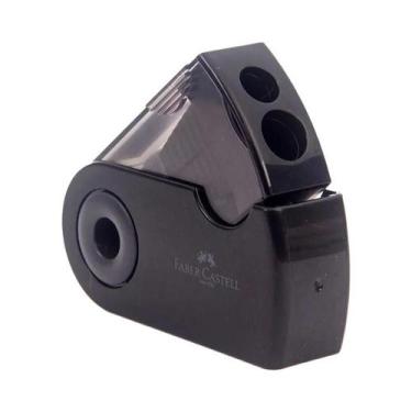 Imagem de Afiador De Lápis Manual Transparente Com Dois Furos Para Crianças E Es