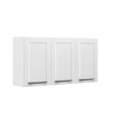 Imagem de Armário de Cozinha em Aço 3 Portas 105cm Florença Branco
