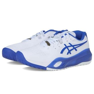 Imagem de ASICS Tênis masculino Gel-Resolution X, Branco/cobalto escuro, 47