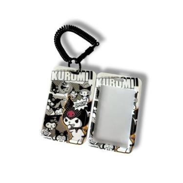 Imagem de Porta-cartões de anime, porta-crachá de anime, porta-crachá de anime, porta-crachás fofos para mulheres, porta-chaves, porta-cartões de identificação, fofo, anime japonês, carretel de crachá