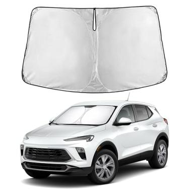 Imagem de EcoNour Para-sol de para-brisa para Buick Encore 2020–2026 | Persiana para janela frontal de ajuste personalizado | Bloqueia raios UV prejudiciais e reduz o calor | Viseira dobrável com bolsa de