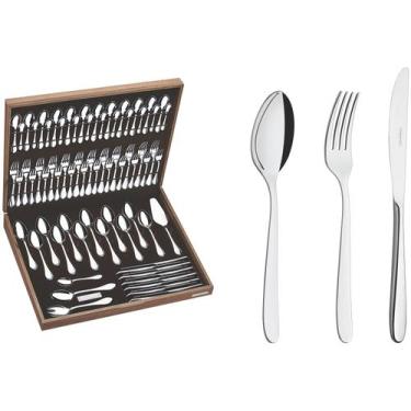 Imagem de Faqueiro Tramontina Inox 76 Peças Cannes 66979300 com Estojo, Inox, 76