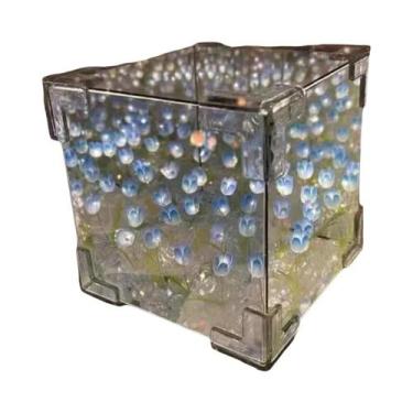 Imagem de Luz Noturna LED Tulipa Criativa DIY Lâmpada De Mesa Cubo Mágico Espelh