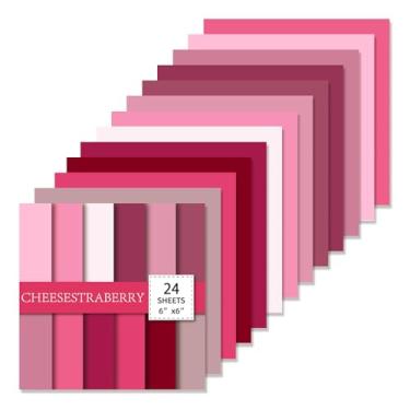 Imagem de 24 folhas de papel para scrapbook de cor sólida de 15 x 15 cm – 12 papel cartolina de um lado puro para fazer cartões, diários e scrapbooking, suprimentos de artesanato de 160 g/m² (Queijo, 15 x 15 cm