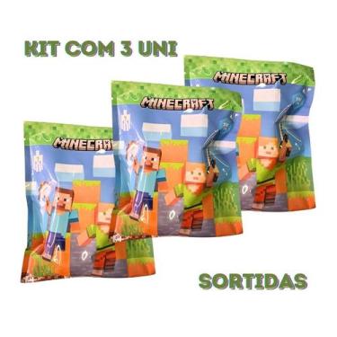 Imagem de Kit Mini Figura Minecraft  Sortidas - Multilaser